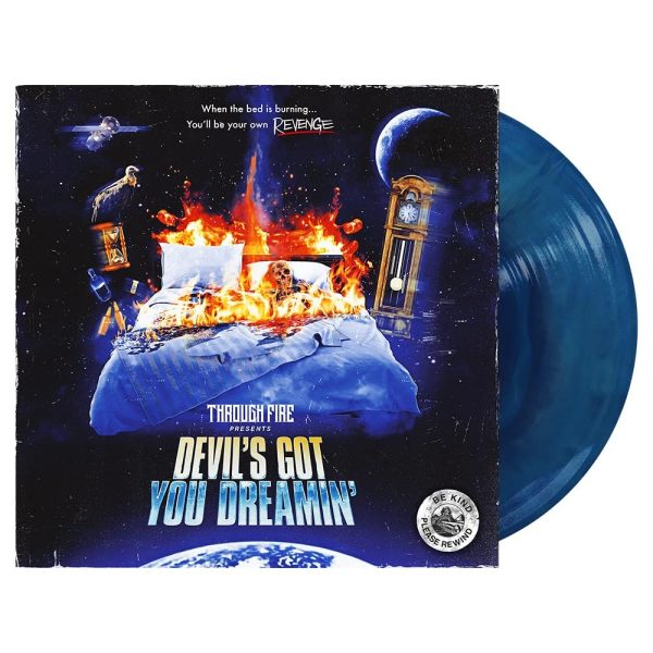 Through Fire Devil s Got You Dreamin  Includes Download Card Pressed on Royal Blue & Ultra Clear Galaxy Vinyl LP Cheap