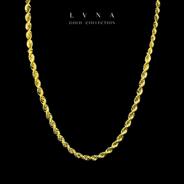 #GOLD2024 | 18K Golden Unisex Chain Rope Necklace 17.5” For Discount