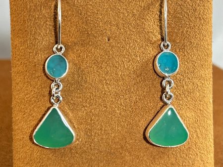 Chrysoprase and Chrysocolla Earrings by Burch Driver (Copy) Fashion