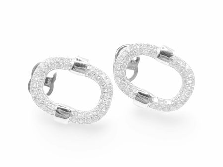 NEW Classic Oval Cushion Diamond Earrings 14kt For Discount