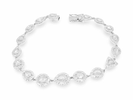 NEW Multi-Shape Diamond Bracelet 14kt For Sale