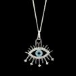 #LVNAPP | Evil Eye White Sapphire Diamond Necklace 18kt Online Sale