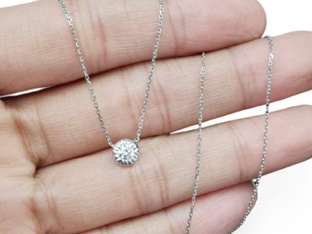 NEW Illusion Floater Diamond Necklace 18kt Sale