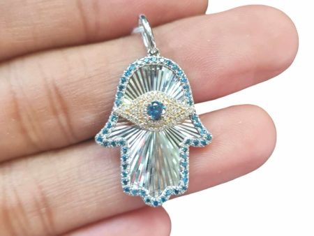 NEW Hamsa Diamond Pendant 14kt Online Hot Sale