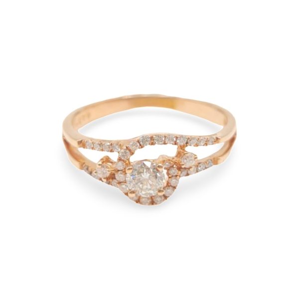 NEW Rose Gold Acquire Diamond Ring 18kt Online Hot Sale