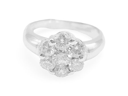 NEW  Floral Diamond Ring 18kt Online now