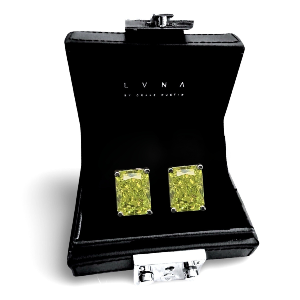 LVNA Signatures Brilliant Cut Peridot Gemstones Earrings 18kt Supply