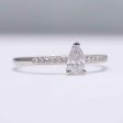 0.58cts G VVS Pear Paved Diamond Engagement Ring 14kt #0067 Supply