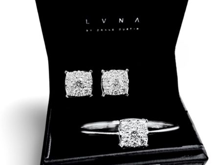 #LVNA2024 | Classic 0.50ct Face Cushion Paved Diamond Jewelry Set Discount