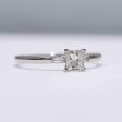 0.57cts I VS2 Princess Baguette Paved Diamond Engagement Ring 14kt #0086 For Discount