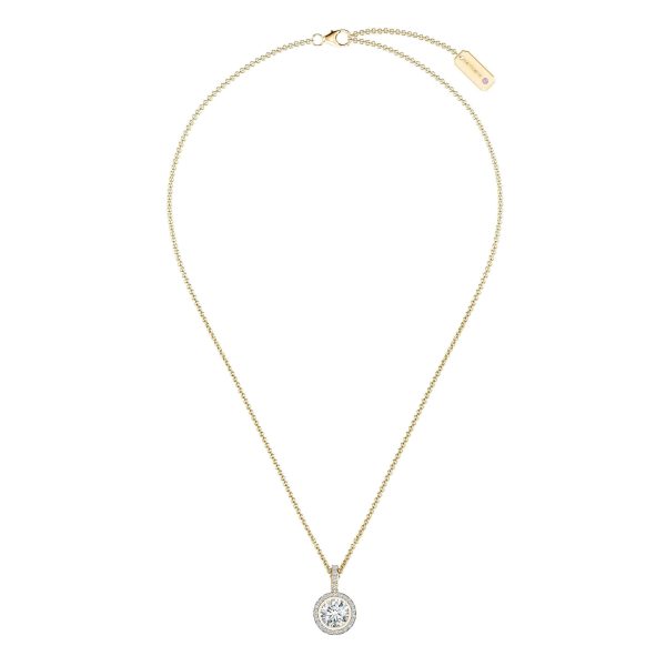 Aster Round Brilliant Halo Necklace Fashion