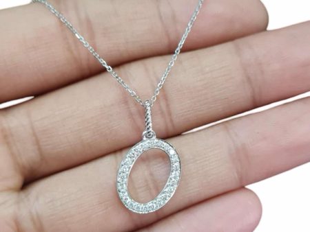 NEW Alpha O Letter Diamond Necklace 14kt For Discount