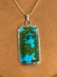 Turquoise and Gold Code Talker Dog Tag by Aldrich Arts Fashion