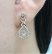 Golden Pear Dangling Diamond Earrings 14kt Online Sale