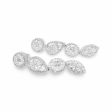 NEW Multi-Shape Halo Dangling Diamond Earrings 18kt For Cheap