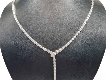 NEW Full Diamond Serpent Necklace 18kt For Discount