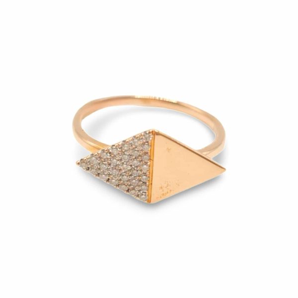 NEW Rose Duo Triangular Diamond Ring 18kt Supply