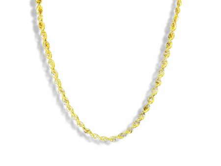 #GOLD2024 | 18K Golden Unisex Chain Rope Necklace 17.5” For Discount