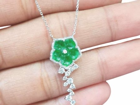 NEW Flower Diamond Necklace 14kt Cheap