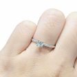 0.50cts G VVS Cushion Paved Diamond Engagement Ring 14kt #0072 Cheap