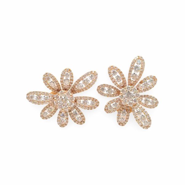 NEW Sunny Round Diamond Earrings 18kt Online now