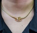 NEW Golden Chain Jacket Diamond Necklace 18kt For Cheap