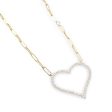 NEW Heart Chain Diamond Necklace 14kt Supply