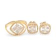 New Golden Classic Deco Diamond Statement Set 14kt Cheap