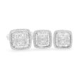 New Classic Square Baguette Statement Diamond Set 14kt on Sale