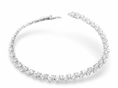 NEW Full Eternity Trinity Diamond Bracelet 14kt Fashion