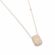 NEW Rectangular Diamond Necklace 14kt Hot on Sale