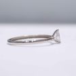 0.54cts E VVS Pear Baguette Paved Diamond Engagement Ring 14kt #0064 Supply