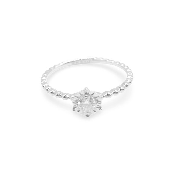 NEW 0.20ct Round Stacking Diamond Ring 14kt Online now