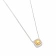 NEW Square Halo Diamond Necklace 14kt For Sale