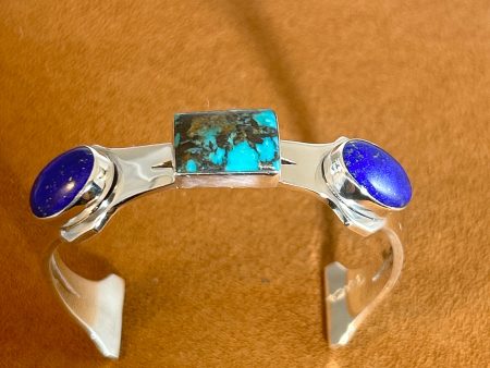 Lapis and Turquoise Cuff by Burch Driver Hot on Sale