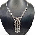 NEW Pear Station Layer Eternity Chandelier Shape Diamond Necklace 14kt Sale