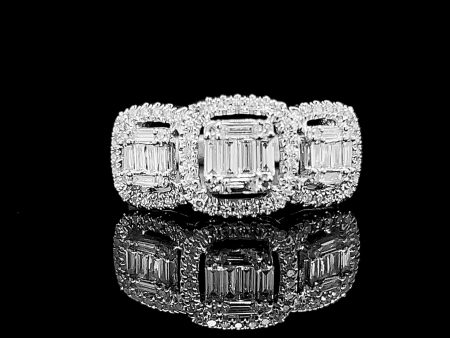 Trinity Halo Cushion Diamond Ring 14kt Online Hot Sale