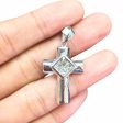 NEW Princess Brilliant Cross Diamond Pendant 14kt Online Hot Sale