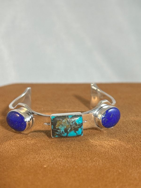 Lapis and Turquoise Cuff by Burch Driver Hot on Sale