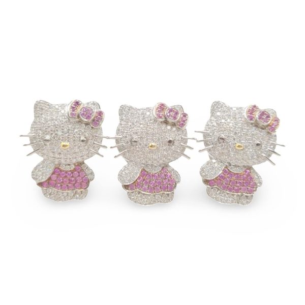 NEW Hello Kitty Nano Gemstone &  Diamond Jewelry Set 14kt Supply