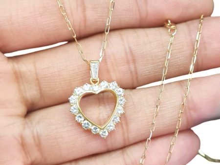 NEW Golden Heart Diamond Necklace 18kt Supply