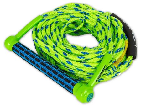 O Brien Floating 2-Section Combo Ski Rope And Handle - Green Blue on Sale