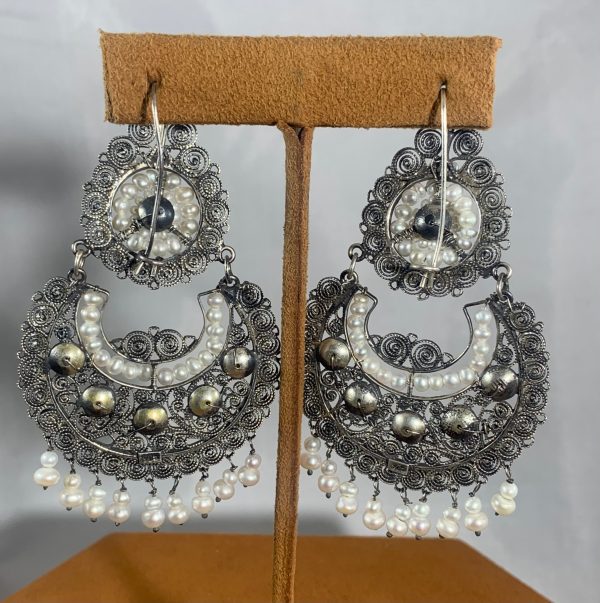 Pearl Filigree Earrings by Federico Jimenez Online now