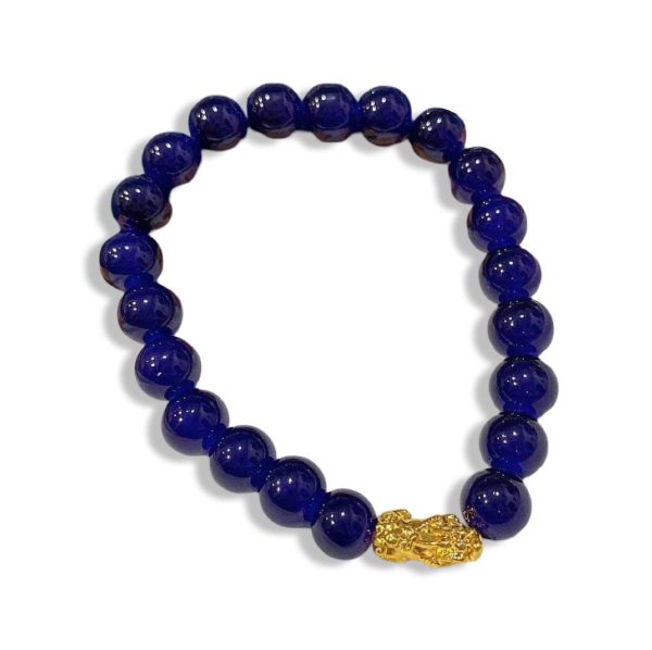 GOLD PIYAO  | 24K Blue Sapphire Birthmonth Beads Lucky Piyao Bracelet Discount