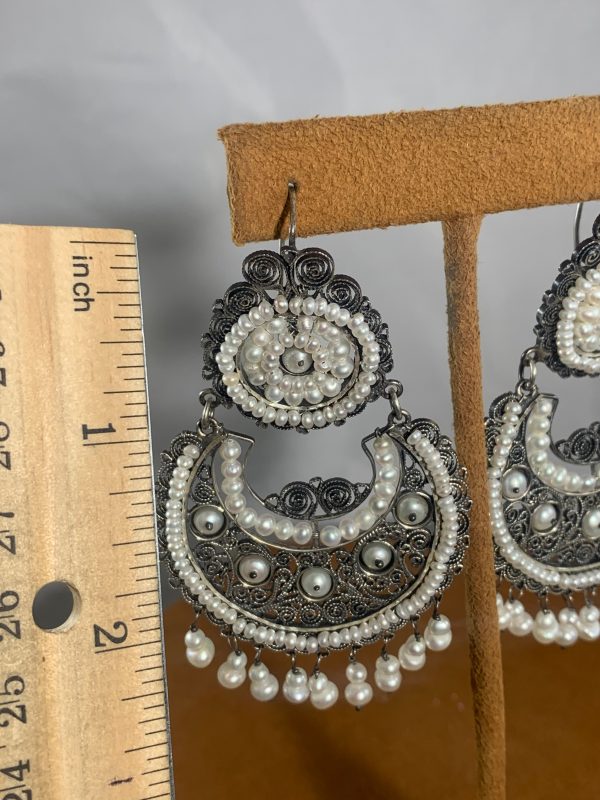 Pearl Filigree Earrings by Federico Jimenez Online now