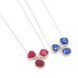 NEW Multi-Shape Colored Nano Gemstone Halo Diamond Necklace 14kt on Sale