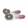 NEW Boule Black Pink Sapphire Drop Diamond Earrings 18kt Online Hot Sale