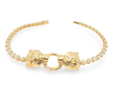 NEW Panther Eternity Diamond Bracelet 14kt Online now