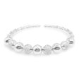 NEW Round Beaded Alternate Diamond Bangle 18kt Discount