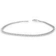 1.8cttw D-F IF-VVS Unisex Eternity Tennis Diamond Bracelet 18kt Hot on Sale